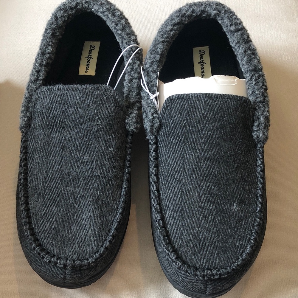 Dearfoams Gray Memory Foam Sandals